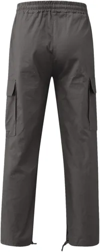 Vista 3 de Vickyleb Pantalones cargo para hombres grandes y altos, pantalones deportivos de forro polar para correr, atléticos, cálidos, ajustados, casuales