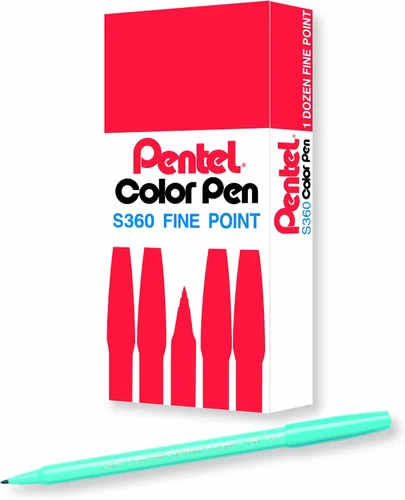 Vista 25 de Pentel Arts - Bolígrafo de color, beige, caja de 12 unidades (S360-124)