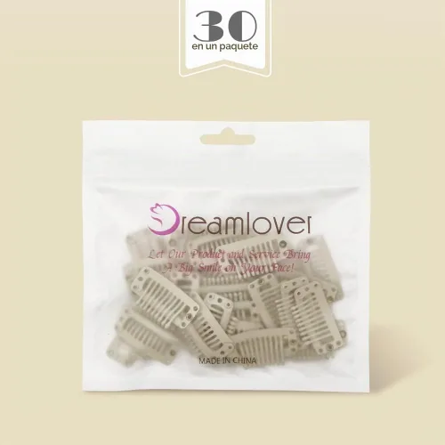 Vista 7 de Dreamlover Beige Hair Extension Clips, 9 Teeth, 30 Pieces