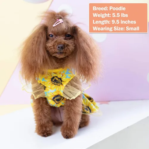 Vista 25 de KYEESE Vestido de Navidad para Perro de Cuadros Búfalo Rojos, Vestidos para Perros con Corbatín, Vestido para Perro Pequeño 0#Buffalo Check
