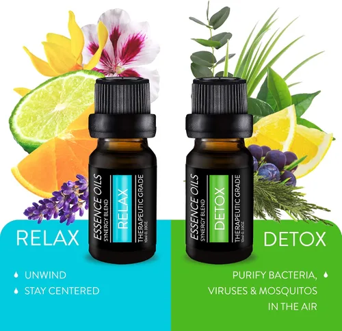 Vista 4 de Pure Daily Care - Juego de aromaterapia con las 10 mejores mezclas aceites esenciales de sinergia, de grado terapéutico. Mejora la mente, el cuerpo