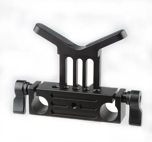 Vista 4 de CAMVATE Soporte de lente 0.591 in Rod Clamp Rail Block para DSLR Rig Rod Soporte Rail System - 1108