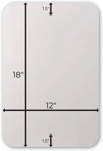 Vista 4 de Letrero de metal en blanco de 12 x 18 pulgadas Aluminio 040 blanco 3 piezas
