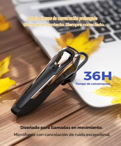 Vista 2 de Auriculares Bluetooth manos libres V5.4, cancelación de ruido del auricular
