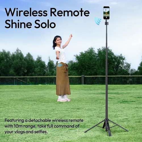 Vista 7 de ULANZI - Trípode magnético para teléfono de 71 pulgadas, apertura y cierre automático para selfie con control remoto N52 Strong Magnetism, 4-Leg