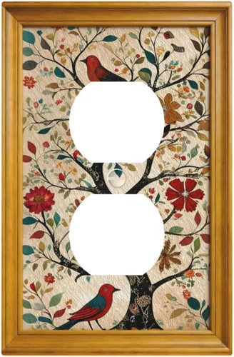 Vista 71 de Cubiertas de Interruptor de Luz Artísticas Decorativas Boho Figura Abstracta Interruptor de Pared Único Placa de Interruptor Decorativo Placa