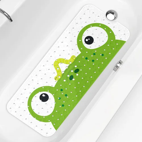 Vista 12 de PRATIQUE Alfombra de baño para niños antideslizante de 40 x 16 pulgadas, extra larga, tapete de baño para niños, tapete de seguridad antideslizante