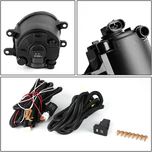 Vista 4 de DNA MOTORING FL-ZTL-137-CH Luz antiniebla LED DRL con interruptor lado del conductor y pasajero mejora la visibilidad [compatible con Camry 10-11]