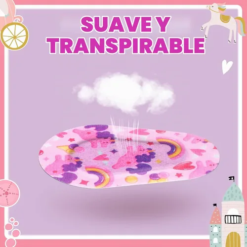 Vista 3 de Panelee 60 Parches Adhesivos para Ojos para Niños, Niñas y Niñas Pequeñas, Parches para Ojos a Granel de Material Transpirable, Algodón que Bloquea