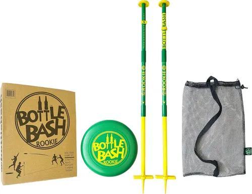 Vista 7 de Bottle Bash Outdoor Flying Disc Game Set – Frisbee Toss Backyard and Beach Game for Family, Adult & Kids - Beersbee & Polish Horseshoes