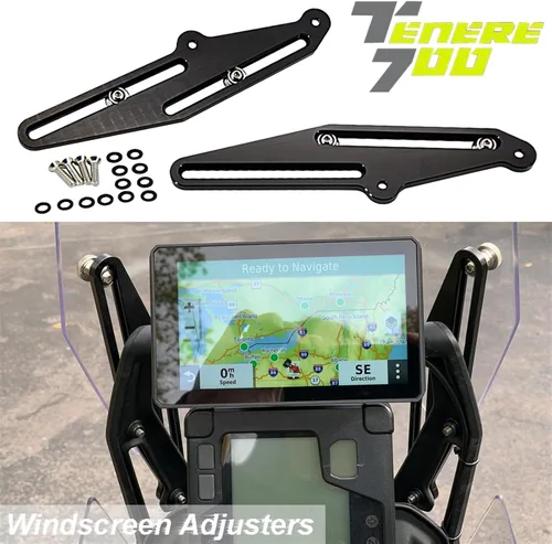 Vista 2 de Motorcycle Windshield Adjuster Windshield Bracket Compatible with Yamaha Tenere 700 XTZ 700 XT700Z 2019 2020 (Color : Black, Size : A)