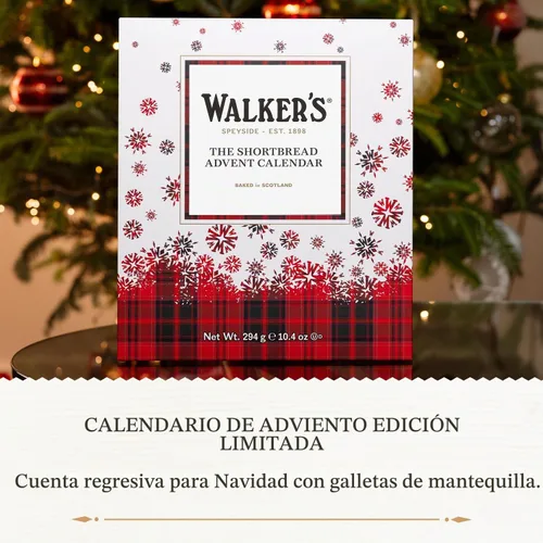 Vista 2 de Calendario de Adviento 2025 de Walker’s con galletas Shortbread de Escocia - 24 unidades (10.4 oz) - Caja de galletas de edición limitada