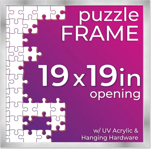 Vista 70 de Kit de marco de rompecabezas de 11.25 x 38.25 pulgadas. El kit incluye hojas de pegamento para rompecabezas, marco de rompecabezas de madera
