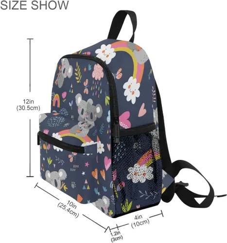 Vista 3 de Pfrewn Mochila preescolar para niños y niñas, con correa para el pecho, Koala, Classic