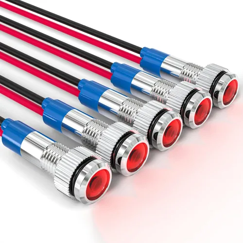 Vista 10 de GASHER Luz indicadora de ahorro de energía LED colorida de 5PCS 12V 20mA Colorido