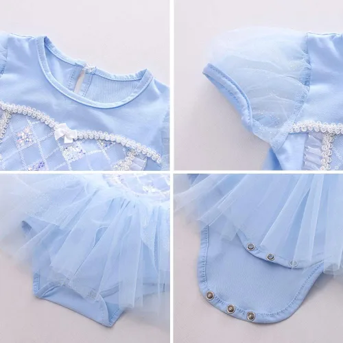 Vista 87 de Disfraz de princesa de Belle Sofía Blancanieves para niñas pequeñas, disfraz de princesa, Navidad, Halloween, mameluco con diadema