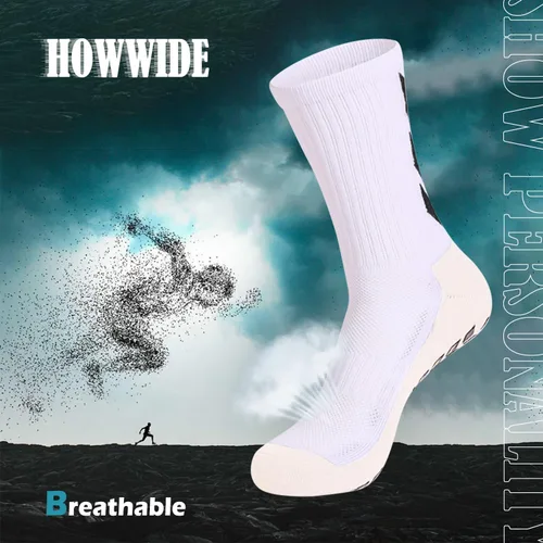 Vista 5 de Calcetines antideslizantes de fútbol para hombre, calcetines antideslizantes para hospital, calcetines deportivos de entrenamiento antideslizantes