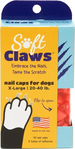 Vista 9 de Almohadillas blandas para uñas para perros con diseño antideslizante fabricadas en EE. UU. - 40 cubiertas de uñas para perros para una protección