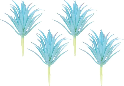 Vista 7 de PATIKIL Plantas suculentas artificiales, paquete de 2 plantas falsas pequeñas, plantas suculentas falsas sin maceta para decoración del jardín