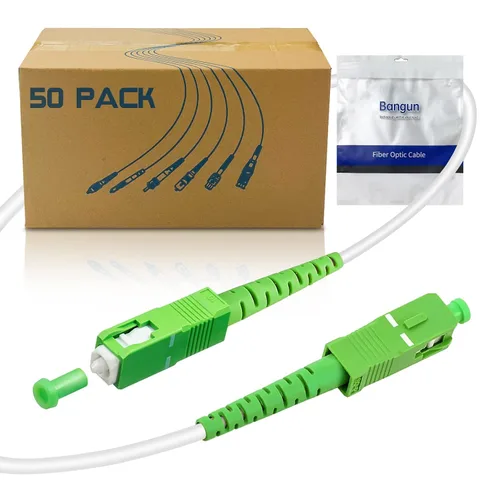 Vista 20 de SC/APC a SC/APC Cable de Fibra Óptica para Internet, Cable de Conexión de Modo Simple Blindado, Cordón de Conexión Óptica de Fibra Óptica - SIMPLEX