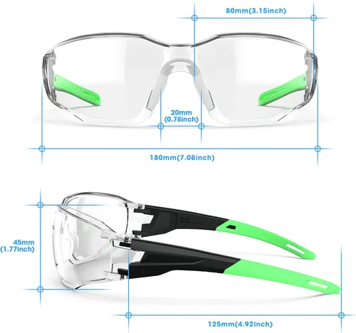 Vista 4 de Lentes de seguridad antivaho con marco ajustable, gafas de protección ocular para hombres y mujeres