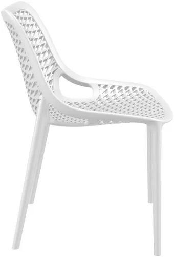 Vista 5 de Compamia Silla de comedor para patio al aire libre en color blanco (juego de 2)