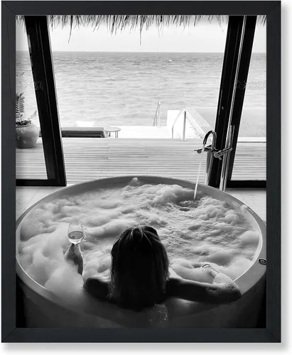 Vista 42 de Póster de arte de moda de Poster Master - Mujer en impresión de auto clásico - Arte en blanco y negro - Arte fotográfico - Arte de autos - Arte