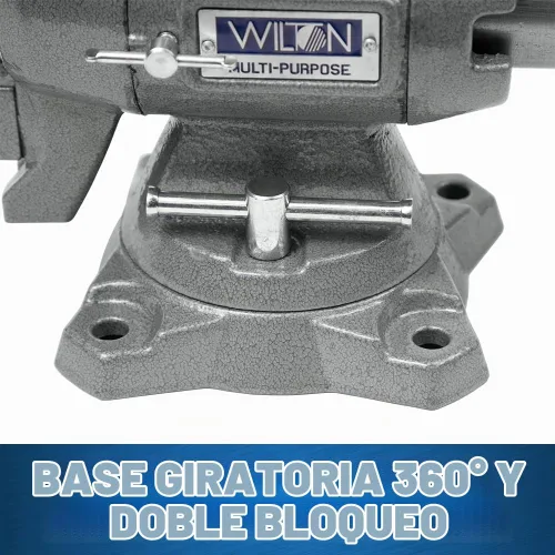 Vista 5 de Morsa de banco multiuso Wilton, 4-1/2" de ancho, 4-1/4" de apertura máxima de la mordaza, 2-1/4" de garganta (Modelo 450P)