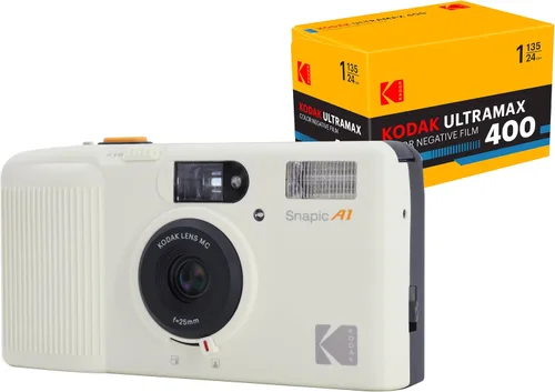 Vista 9 de KODAK Snapic A1 - Cámara de película 35mm, 35mm, reutilizable, enfoque de 2 zonas, ligera, compacta (Gris Rinoceronte)