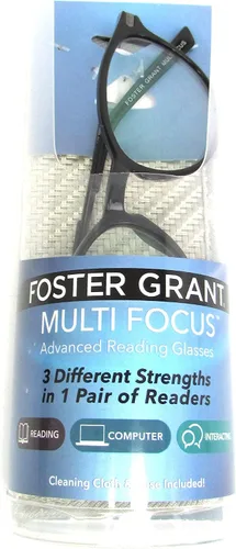 Vista 4 de Foster Grant Mckay Multifocus - Gafas de lectura redondas unisex para adultos gafas de lectura