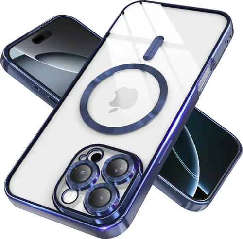 Vista 11 de IAIYOXI Funda magnética transparente para iPhone 7 con protección completa de lente de cámara, compatible con MagSafe, funda de teléfono de TPU
