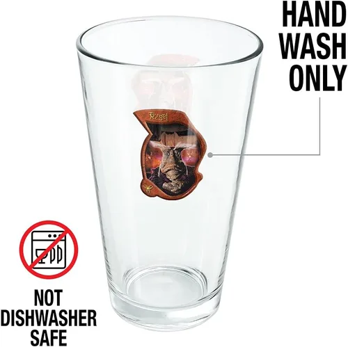 Vista 6 de LOGOVISION Farscape Dominar Rygel Xvi 16 oz Pint Glass, Tempered Glass, Printed Design & A Perfect Fan Gift Great for Cold Beverages, Soda, Water