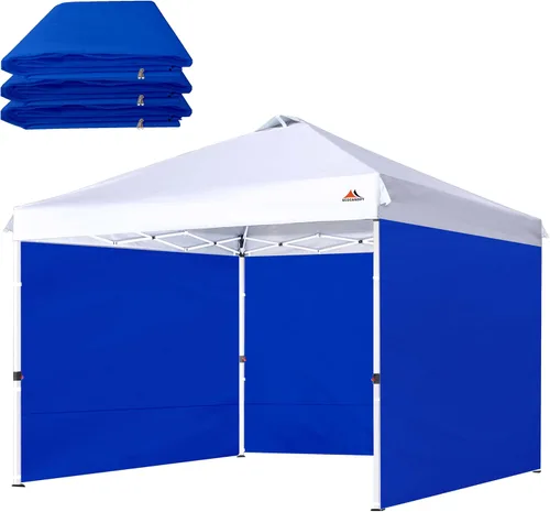 Vista 14 de SCOCANOPY SideWall para marco de toldo desplegable de 8 x 8 pies, paquete de 3 solamente Sunwall, (morado)