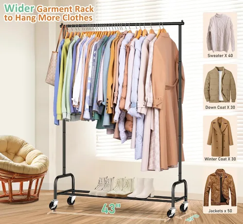 Vista 5 de SLEEPING LAMB Organizador de zapatos largo de 2 niveles y estantes de ropa resistentes