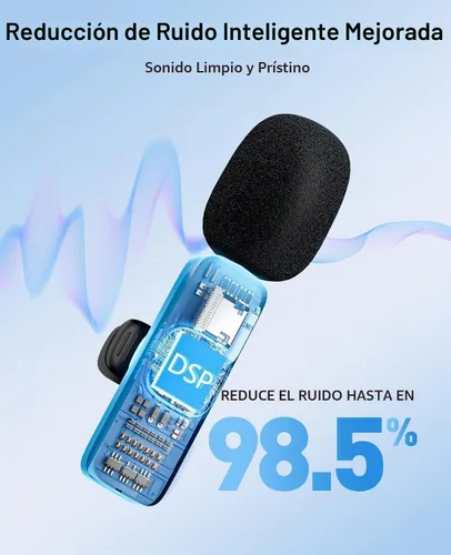 Vista 6 de MENERESAS Mini micrófono 3 en 1 para iPhone: Micrófonos Lavalier inalámbricos para iOS/Android/Cámara - Micrófono de solapa con reducción de ruido