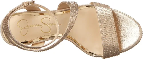 Vista 5 de Jessica Simpson Correa de tobillo metálica con diamantes de imitación para mujer