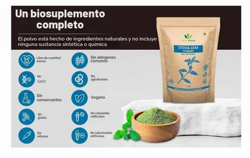 Vista 8 de Polvo de stevia verde de 1 libra (16 onzas) Sustituto de azúcar edulcorante natural sin calorías Cruda Sin conservantes Sin OMG - Néctar