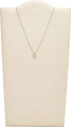 Vista 3 de Collar de cadena con diseño de corazón fósil