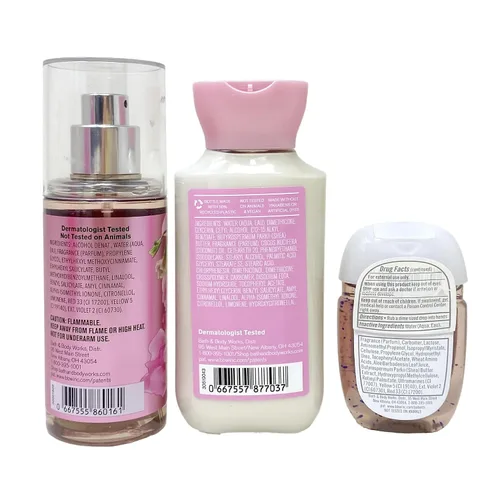 Vista 4 de Bath & Body Works Sweet Pea - Oh Baby Mini bolsa de regalo - Fragancia de niebla, loción corporal y gel de manos - con un jabón de muestra de sales