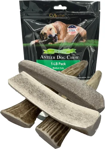 Vista 40 de 2 x 1 libra cuernos de alce masticables pequeños mixtos enteros y partidos para perros de juguete a pequeños de menos de 20 libras (5-7+ pulgadas)