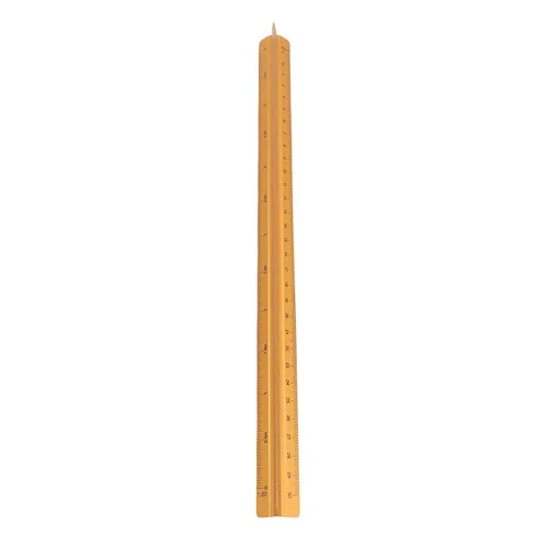 Vista 8 de Aluminum Architecture Ruler, Scale Engineer Drafting Tool with Triangular Body, Ideal for Engineer Mechanical Architect Drafter (Gold)