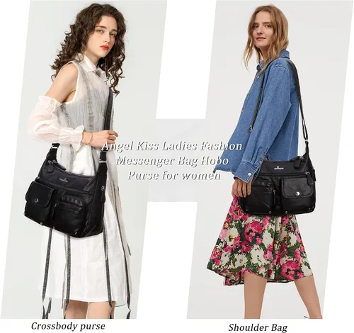 Vista 2 de Angelkiss Bolsos cruzados para mujer bolsos de hombro y monederos medianos de piel sintética