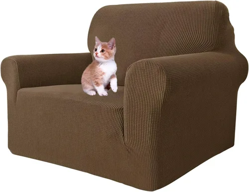 Vista 50 de MAXIJIN Funda elástica para silla con brazos, 1 pieza para sofá o silla de estar, funda antideslizante (31-46 pulgadas), protector de muebles que se