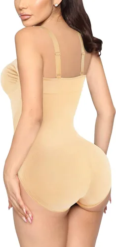 Vista 2 de Irisnaya Body sin costuras para las mujeres Shapewear Control de la barriga adelgazante cuerpo shaper cintura entrenador mono espaguetis sujetador
