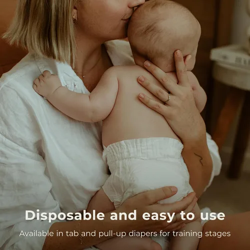 Vista 5 de Ecoriginals - 120 pañales ecológicos para niños pequeños - Pañales para bebé con capas 100% a base de plantas, esenciales desechables e