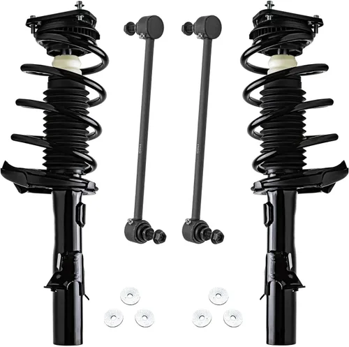 Vista 31 de Detroit Axle - Kit de 4 piezas de puntales delanteros para Toyota Highlander 2001 2002 2003, enlaces de barra antivuelco estabilizadores y puntales