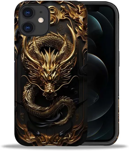 Vista 56 de CARLOCA Compatible con iPhone 12, Funda de Art Deco con patrón, TPU suave + PC duro 2 en 1, Funda protectora única con patrón, antiarañazos, TPU