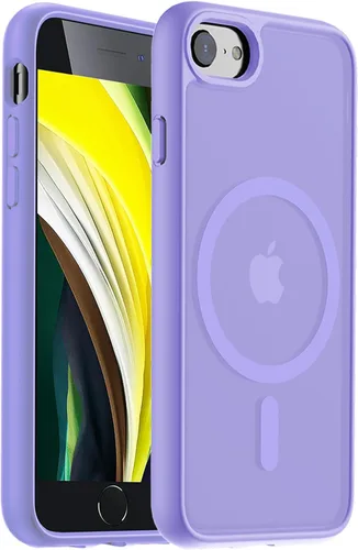 Vista 44 de Hualele - Funda magnética para iPhone 13 Pro, compatible con MagSafe, grado militar, a prueba de caídas, translúcida mate, parte trasera dura, borde