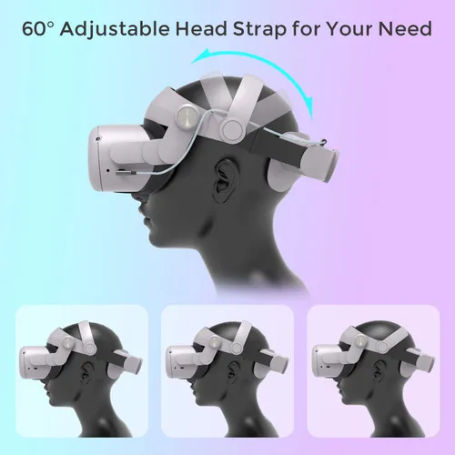 Vista 5 de Head Strap Compatible with MetaOculus Quest 2 with 5000mAh Battery, Sonicgrace Adjustable Lightweight Quest 2 Elite-Strap Replacement with Battery