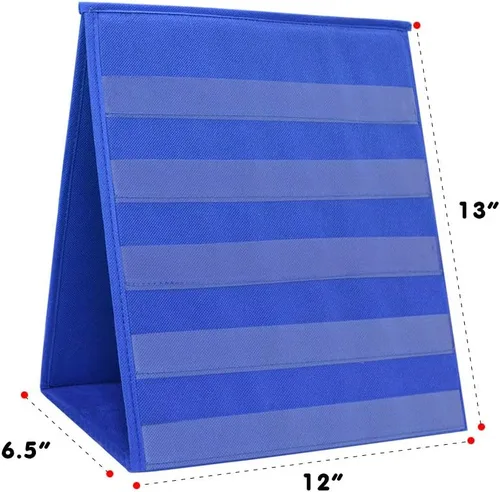 Vista 3 de Tabla de bolsillo de escritorio de mesa, doble cara y soporte de bolsillo para individual o grupo pequeño, azul y rojo (13 x 12 pulgadas)
